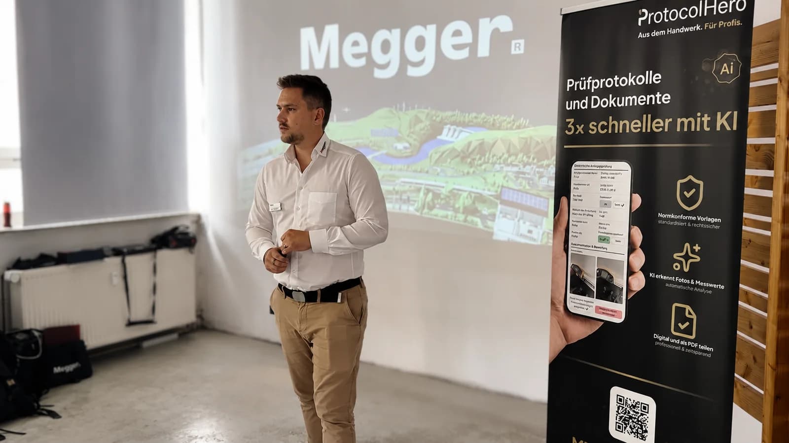 Praxisvortrag von Megger beim Hero Community Day