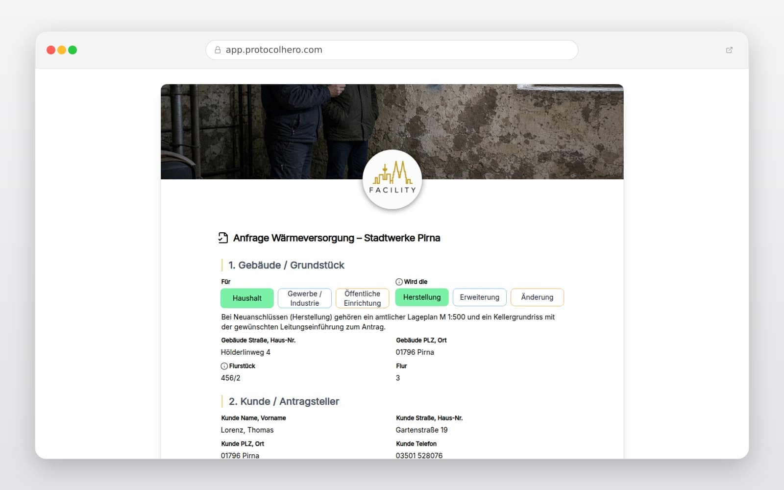 Vorschau der Vorlage „Anfrage Wärmeversorgung – Stadtwerke Pirna"