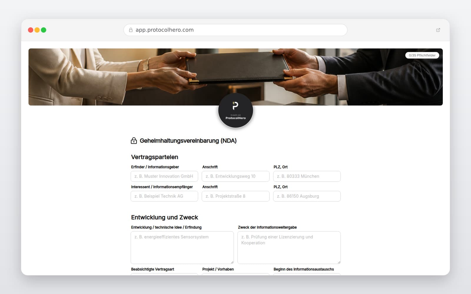 Vorschau der Vorlage „Non-Disclosure Agreement Template (NDA) – Digital & Secure"