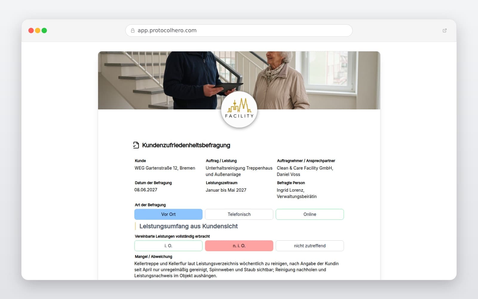 Vorschau der Vorlage „Kundenzufriedenheitsbefragung"