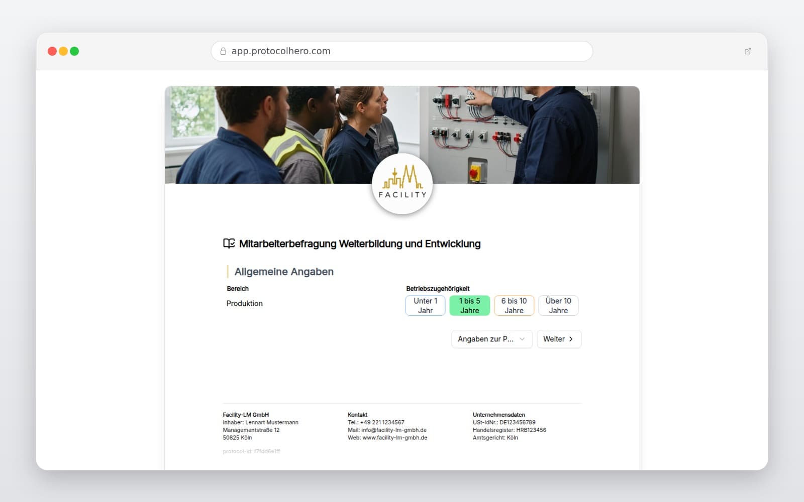 Vorschau der Vorlage „Mitarbeiterbefragung Weiterbildung und Entwicklung"